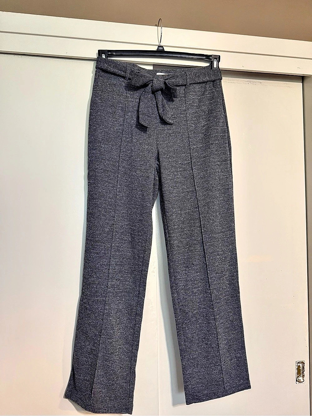 b.young Byrowan Belt Pants Wide Leg Pants Gray Large NWT